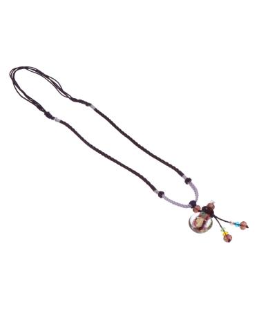 FRCOLOR Essential Oil Bottle Necklace Diffuser for Car Essential Oil Car Diffuser Colorful Necklace Perfume Bottle Necklace for Mom Glass Bottle Necklace Colored Jewelry Pendant Purple 30x2cm