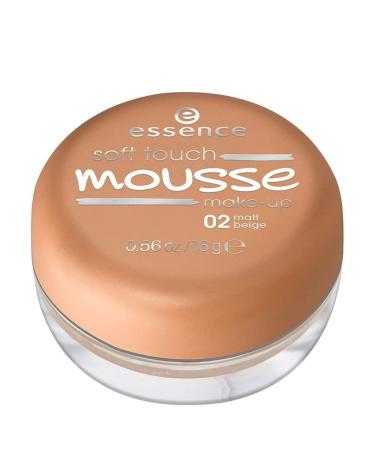 Essence Soft Touch Mousse Make-Up No. 02 Nude - Vegan Matt Finish for Impure & Combination Skin 2 Pack | Perfume & Alcohol Free Paraben-Free - Buy Online on GoSupps.com
