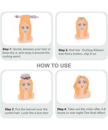 2PCS Satin Heatless Curls Set - Green Heatless Hair Curler Set with Headband and Hairnet for Overnight Lazy Curling - DIY Hair Styling Tools - Buy Online on GoSupps.com