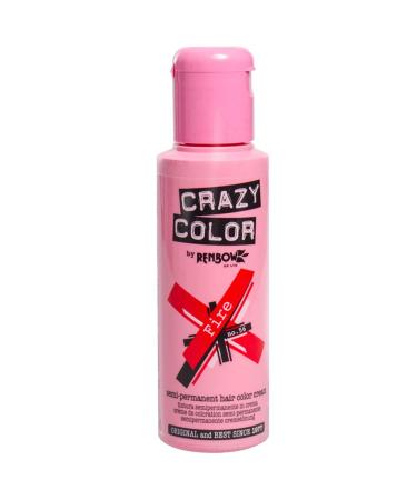 Renbow Crazy Color Semi Permanent Hair Color Cream Fire No.56 100ml Fire 100 ml (Pack of 1)