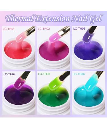 Lilycute 8ml Thermal Extension Nail Gel Hard Gel Semi Permanent Temperature Color-Changing Nail Polish Prolong Nail Art Varnish - Nail Gel - Buy Online on GoSupps.com