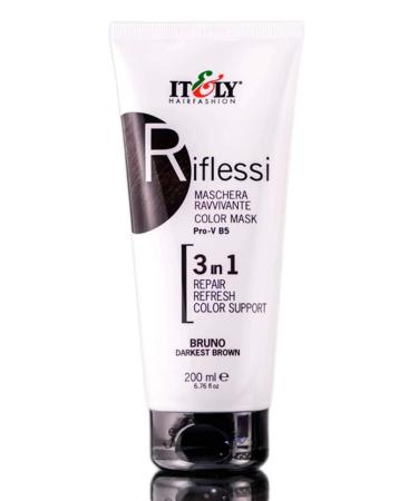 IT&LY ITLY RIFLESSI COLOR RENEWAL MASK MASQUE - 6.76oz DARKEST BROWN