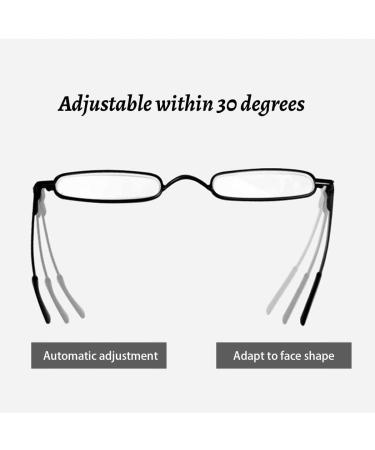 BILIZA Mini Compact Slim Reading Glasses | Blue Light Blocking Eyeglasses for Men & Women | 1.5X Gold Metal Frame - Buy Online on GoSupps.com