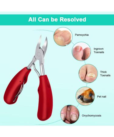 URAQT Precision Toenail Clippers - Heavy Duty Stainless Steel Cutter for Thick Nails with Protective Cover - Buy Online on GoSupps.com