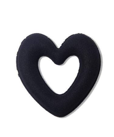 KALLORY Black Hair Rings - Short Heart Shaper Sock for Bun, Women's Hair Ring Maker - Doughnut Shape, Thin Medium Black - Buy Online on GoSupps.com