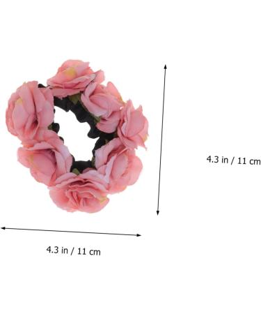 Beatifufu 1 Piece Flower Hair Accessories Rose Headband Pink Scrunchie Hairpieces for Women Elastic Thick Hair Holder Hair Bobbles for Women Girls Hair Scrunchie Women's Hair Scrunchie - Buy Online on GoSupps.com