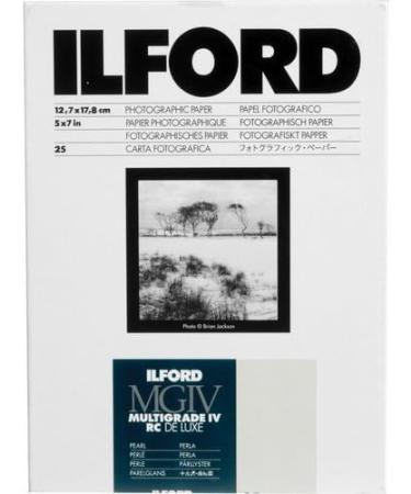 Ilford Multigrade IV RC Deluxe Resin Coated VC Black & White Enlarging Paper - 5x7, 25 Sheets - Pearl Surface - Buy Online on GoSupps.com