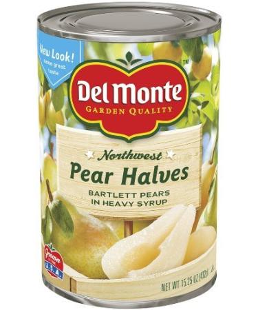 Del Monte, Pear Halves, Bartlett Pears in Heavy Syrup, 15.25oz (Pack of 6)