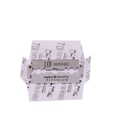 100 Loi Titanium Double Edge Razor Blades - Premium Men's Safety Razor Blades for Smooth Clean Shave | 1 Year Supply - Buy Online on GoSupps.com