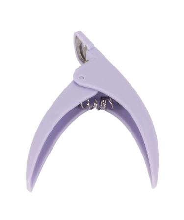 Nail Tip Clipper U Shaped Slices Scissors for DIY Manicure One Line Scissors Tool Cut French Style Acrylic Nail Tools (Violet)