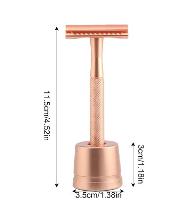 Metal Safety Double-Edged Razor for Men | Stainless Steel Shaving | Smooth Shave Minimal Irritation | Portable & Easy to Use | Suitable for All Skin Types | Silver & Rose Gold - Buy Online on GoSupps.com