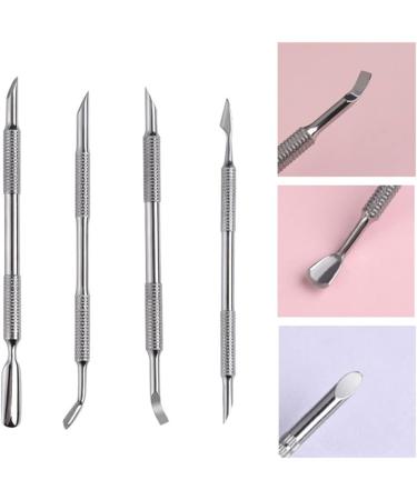 Professional Double Ended Stainless Steel Metal Pusher Metal Silver Cuticle Pusher and Cutter Remover Salon Quality - Buy Online on GoSupps.com