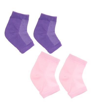 Beavorty 5 Pairs Moisturizing Open Toe Socks Dry Cracked Heels Socks Gel Moisturizing Heel Socks Heel Anti-Crack Socks Ankle Socks Foot Care Socks Soft Anti Slip Socks Men and Women
