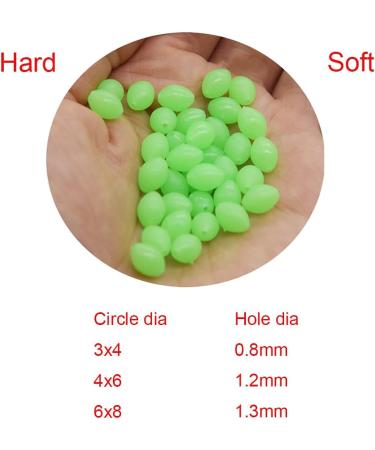 1000pcs Green Glow Fishing Beads Oval Egg Beads Tool Jigs Rigging Soft/Hard Fishing Tackle - Buy Online on GoSupps.com