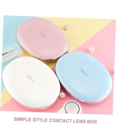 PartyKindom Companion Box for Contact Lenses - Invisible Pink Case Container (10.2x7.8cm) - International Shipping Available - Buy Online on GoSupps.com