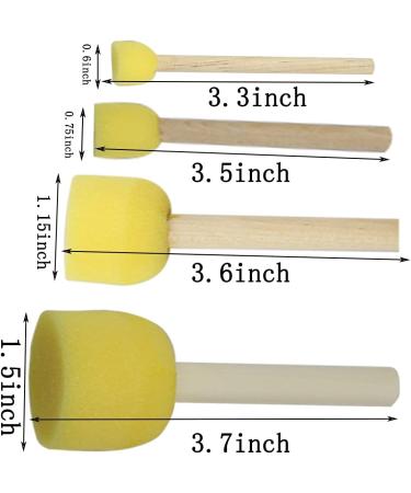 20-Piece Round Sponge Brush Set - 4 Sizes, Paint Tools for Kids - Buy Online on GoSupps.com