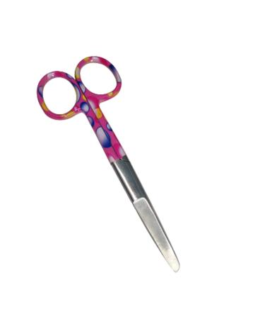 Nurses scissors approx. 13 cm pink bubbles lacquered handle