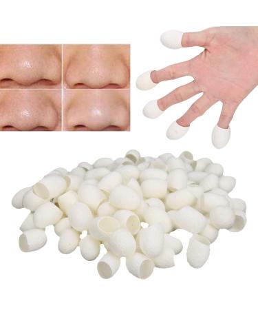 100pcs Cocons de Ver Soie Pores Propres Exfolient la Peau Soins du Visage Cocons de Soies Naturelles limination des Points Noirs Boules de Ver Soie Exfoliantes Riches en Fibro ne Particules C