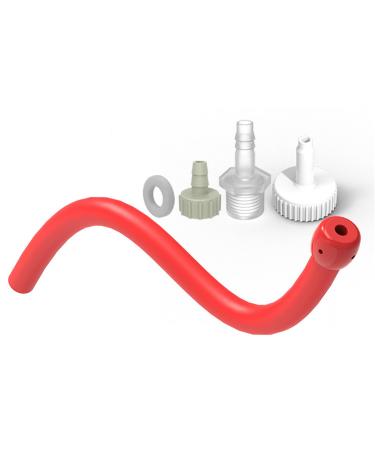 ZTHBysb soft silicone analyzing vaginal shower with 3 adapter enema enema syringe Irrigator 50/100/12 200cm Extra long vaginal cleaning inlet attachment for women and men red 200cm 200cm red red red