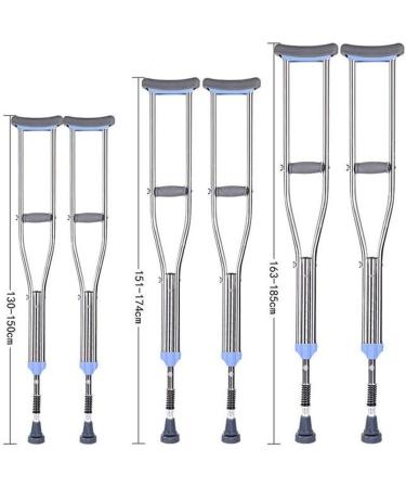 Stainless Steel Underarm Crutches Walking Aids for The Disabled and Elderly (Size : 118-138cm) Smooth Sailing - Buy Online on GoSupps.com