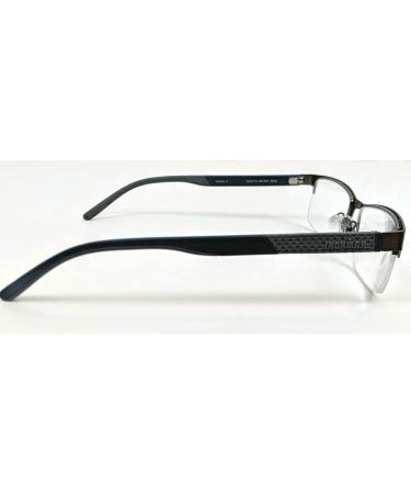 FosterGrant Ironman IronFlex IM1001 Men's Semi Rimless Reading Glasses - Blue 2.50 | International Shipping Available - Buy Online on GoSupps.com