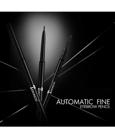 1.5mm Ultra-Fine Automatic Eyebrow Pencil - Durable, Sweat-Proof, Long-Lasting Makeup (01Black) - Buy Online on GoSupps.com