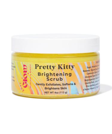 Pretty Kitty Brightening Bikini Line Sugar Scrub - Kojic Acid & Turmeric Body Scrub For Ingrown Hairs & Razor Bumps - Gently Exfoliates Softens Brightens Around Bikini Line Inner Thighs & Armpits