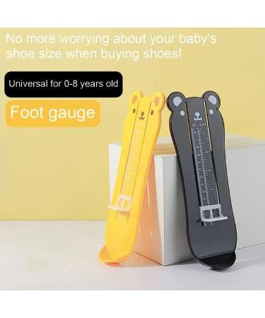 Cartoon Bear Baby Shoe Sizer | Toddler & Kids Foot Measuring Device - Buy Shoes Online with Accurate Measurement Chart | Yellow - Buy Online on GoSupps.com