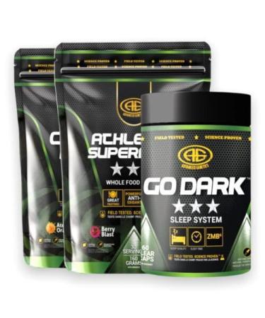 Advanced Genetics Health Stack Nutritional Supplement - Athlete's Superfood Carbon Fiber Go Dark Powder - Unisex Plant-Based Energy & Health Support - 1 Serving