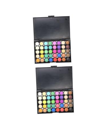 TOVINANNA 2pcs 40 eyeshadow palette eyeshadow eyeshadow powder eye shadow palettes makeup 1 count (Pack of 1) As Shownx2pcs