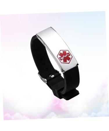 VALICLUD 1pc Personalized Bracelet Name Id Bracelet Adjustable Wrist Touch Bracelets for Couples Promise Bracelet for Couples Stainless Steel Bracelets Lovers Fashion Accessories Medium Black - Buy Online on GoSupps.com