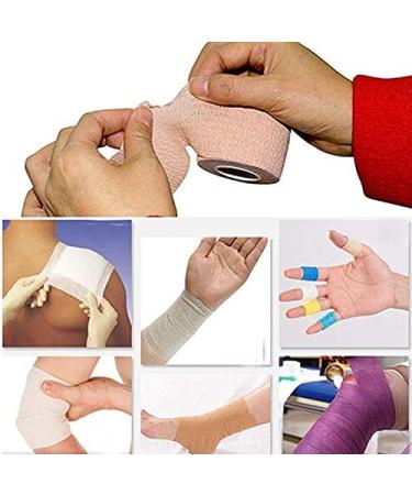 Baglaum Cohesive Tape Self-Adhesive Elastic Wrap Bandage Tape(5X450cm Pack of 12)-Blue - Buy Online on GoSupps.com