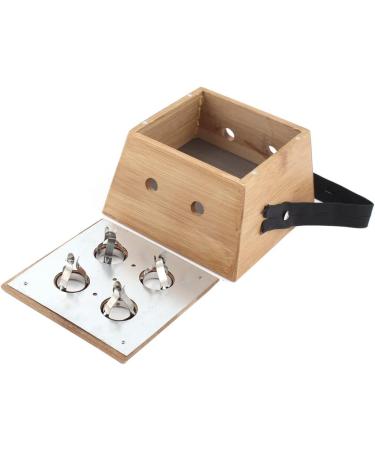 Ruilogod Bamboo Moxibustion Box - Four Holes Moxa Healing Therapy | Natural Wood Color | International Shipping - Buy Online on GoSupps.com