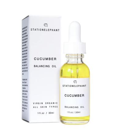 CUCUMBER SEED BALANCING VEGAN BEAUTY OIL| Virgin Organic Cucumber Serum Oil | All Natural Calming Moisturizer | Anti-blemishes Face Serum | Made in USA | Gift for Her