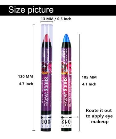 Go Ho 2PCS Green Eyeshadow Sticks - Shimmer Eye Black Ultra Pigmented Makeup - Long Lasting Eye Shadow Pen in Apple Green & Grass Green - Buy Online on GoSupps.com