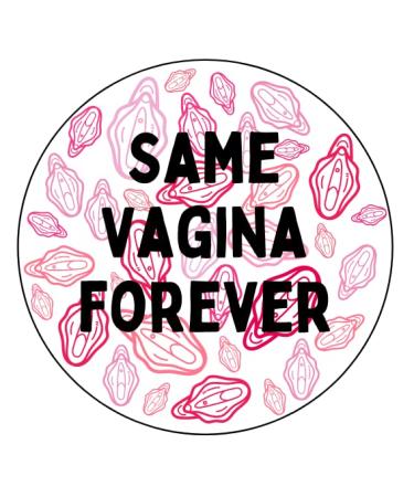 Same Vagina Forever Hen Party Design Edible Cocktail Drink Toppers x 1 Sheet (15 x 2" Inches)
