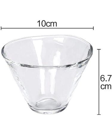 Transparent Glass Bowl Tableware Ice Cream Bowl Bucket Type Milkshake Cup -Style Breakfast Dessert Bowl 10 6.7cm Kitchenware - Buy Online on GoSupps.com