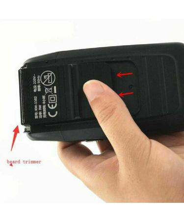 Men's Electric Black Razor Shaver - Twin Blade Beard Trimmer for Face Care Accessories | International Shipping - Buy Online on GoSupps.com