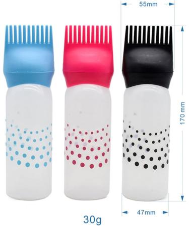 PACKOVE 3 Pi ces Bouteilles de Capillaire avec Peigne Contenants R utilisables pour Shampooing et Coloration pour Salons et Coiffeurs Bleu Rouge Noir - Buy Online on GoSupps.com