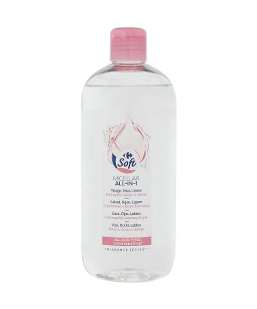 CARREFOUR SOFT Eau Micellaire Tout-en-1 Douceur Apaisante Texture L g re (Flacon 500mL) - lot de 4 - Vendu par Lot
