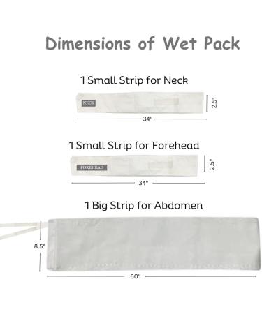 Wet Pack for Body Detox | Satvic Lifestyle | Cotton Patti | Pain Relief | Head Neck & Abdomen | Includes Manual | Eco-Friendly Cloth Bag | Buy Now - Buy Online on GoSupps.com