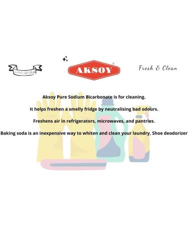 850g Aksoy Baking Soda - Pure Sodium Bicarbonate Powder for Cooking, Baking & Cleaning - Buy Online on GoSupps.com