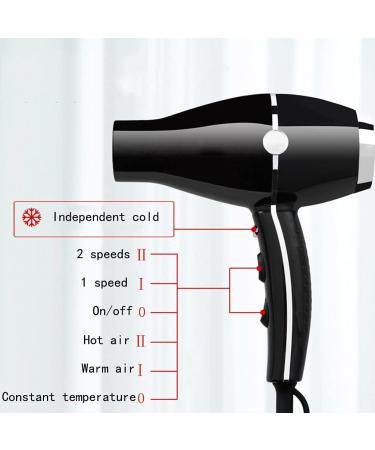 2300W Travel Hair Dryer Salon Hair Dryer Professional Blow Dryer Negative Ionic Technology 2 Speed 3 Heat Setting Cool Shot Button AC Motor Lightweight Fast Dry with Concentrator Low Noise - Buy Online on GoSupps.com