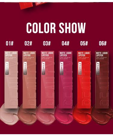 Matte Liquid Lipstick | High-Pigmented Velvet Lip Gloss | Waterproof Long-Lasting Lip Stain | Perfect Gift for Women | International Shipping Available - Buy Online on GoSupps.com
