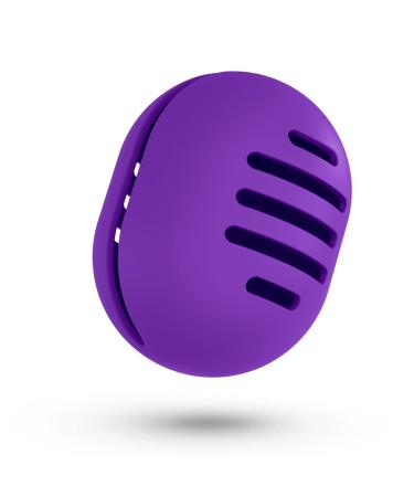 Fauxomor makeup sponge holder triple-side-breathable ultra-soft Silicone Beauty Blender Travel Case for all mak-up sponge purple 1 piece (1 Pack) B-Lila (5 line)
