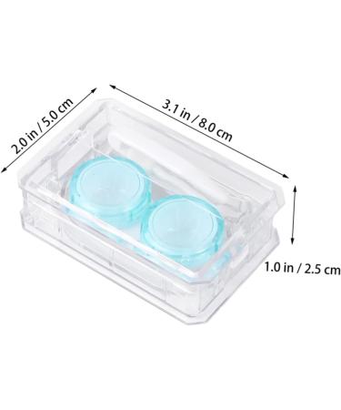 Homsfou Mini Container for Colored Contact Lenses - Japanese Style Lens Case with Mirror Blue Eye Contact Lens Cleaning Box (1.8x5cm) - Buy Online on GoSupps.com