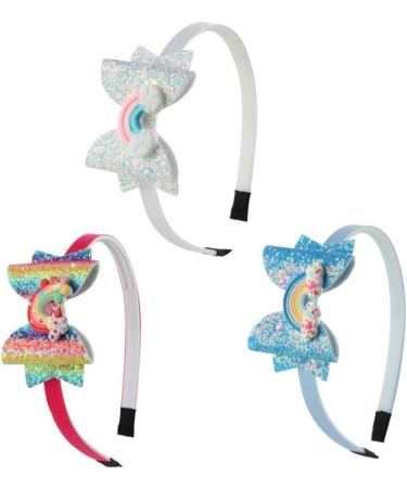 Minkissy 3-Piece Glitter Hair Ties for Kids - Sequins Rainbow Bows & Loop Knots - Perfect for Girls - Frontal Ligaments & Teeth Design - Buy Online on GoSupps.com