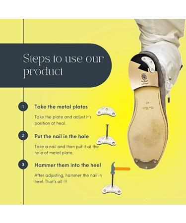 Eagle Brand Small Metal Heel Plates & Nails - Set of 6 | Shoe & Boot Repair Kit - Buy Online on GoSupps.com