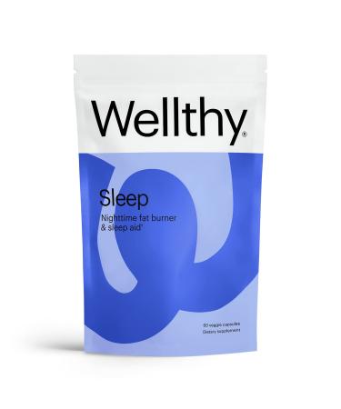 WellthySLEEP All Natural Night Time Fat Burner & Bedtime Aid - Fat Burners for Men & Women - Natural Weight Loss Supplement - 60 Vegetarian Capsules