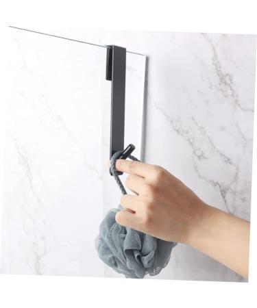 SOESFOUFU 2pcs Bathroom Door Hook Over The Door Coat Rack Holder Black Hangers Towel Hanger Stainless Steel 17.80X4.00X3.00CM Black - Buy Online on GoSupps.com